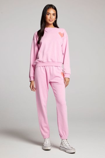 pink sweatsuit