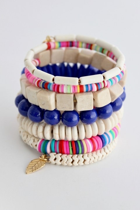 bright colored wrap bracelet