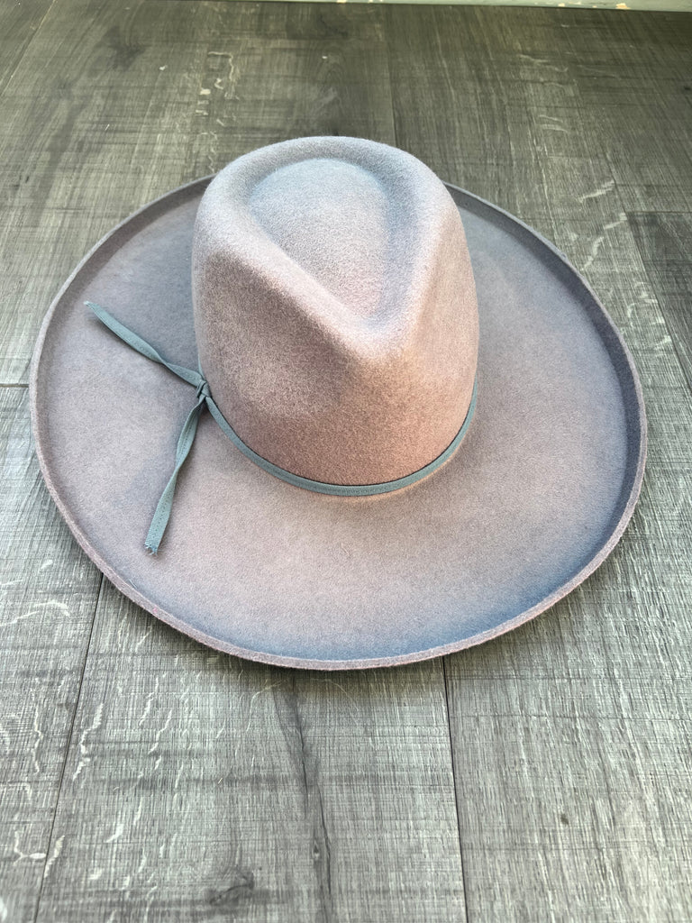 Blue wool felt hat