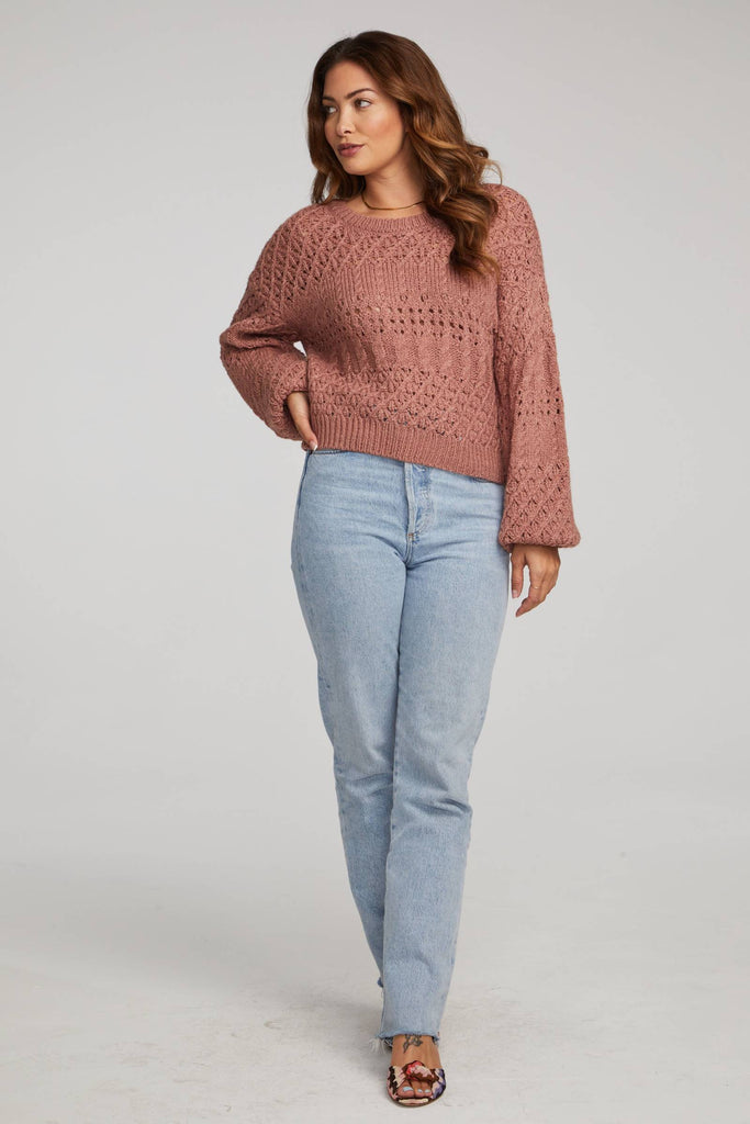Rosewood Color knit sweater