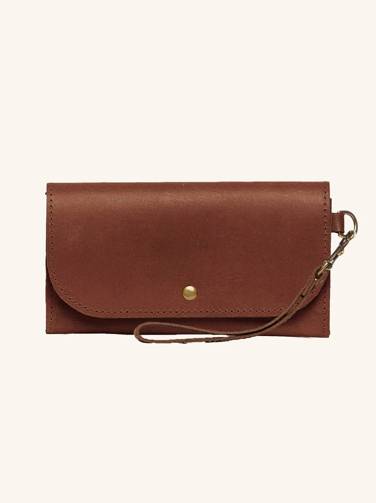 women's brown leather wallet