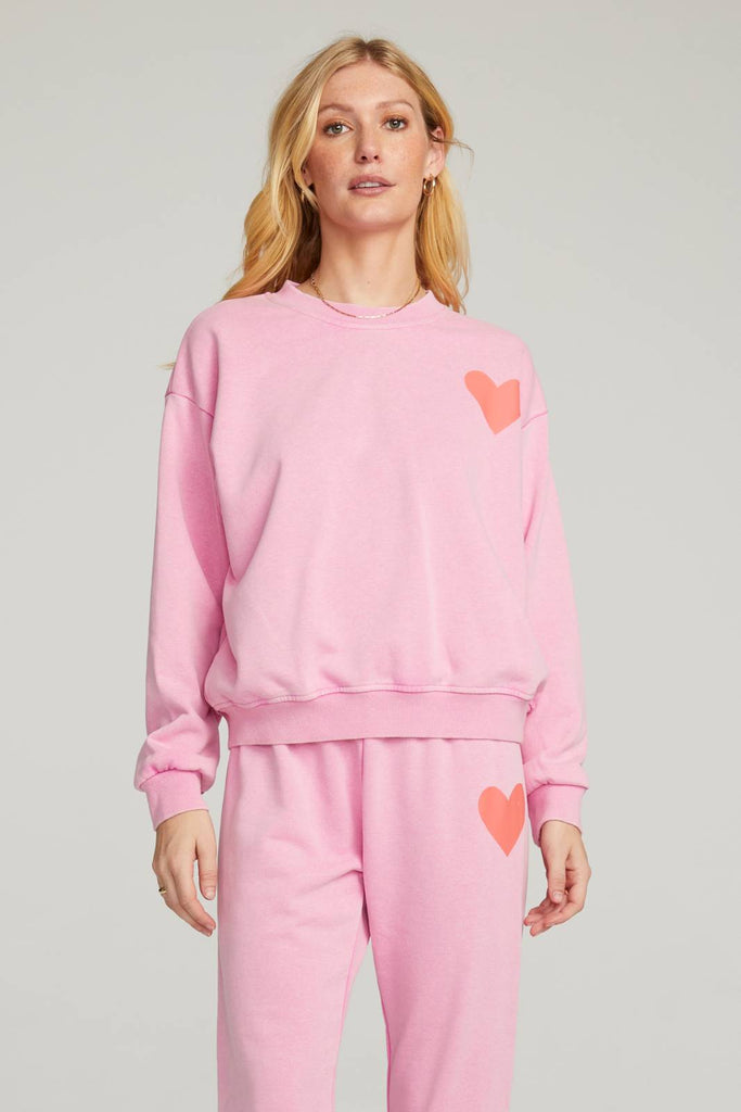pink heart sweatshirt