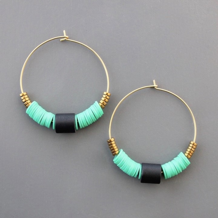 colorful hoop earrings