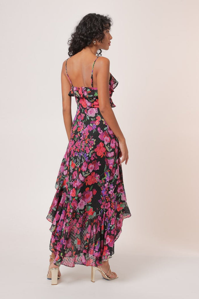 floral print asymmetrical dress