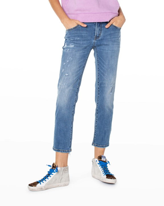 cropped, low rise jean