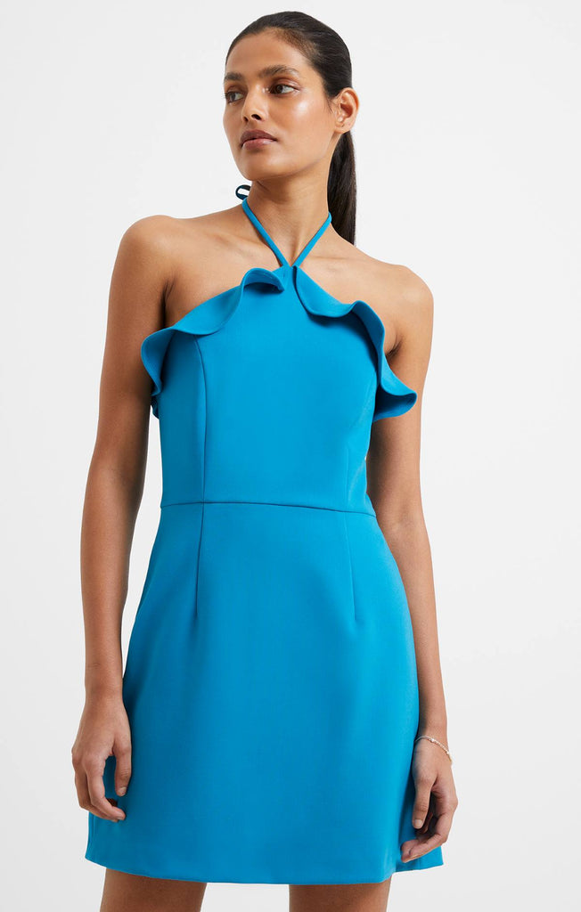 Blue halter dress